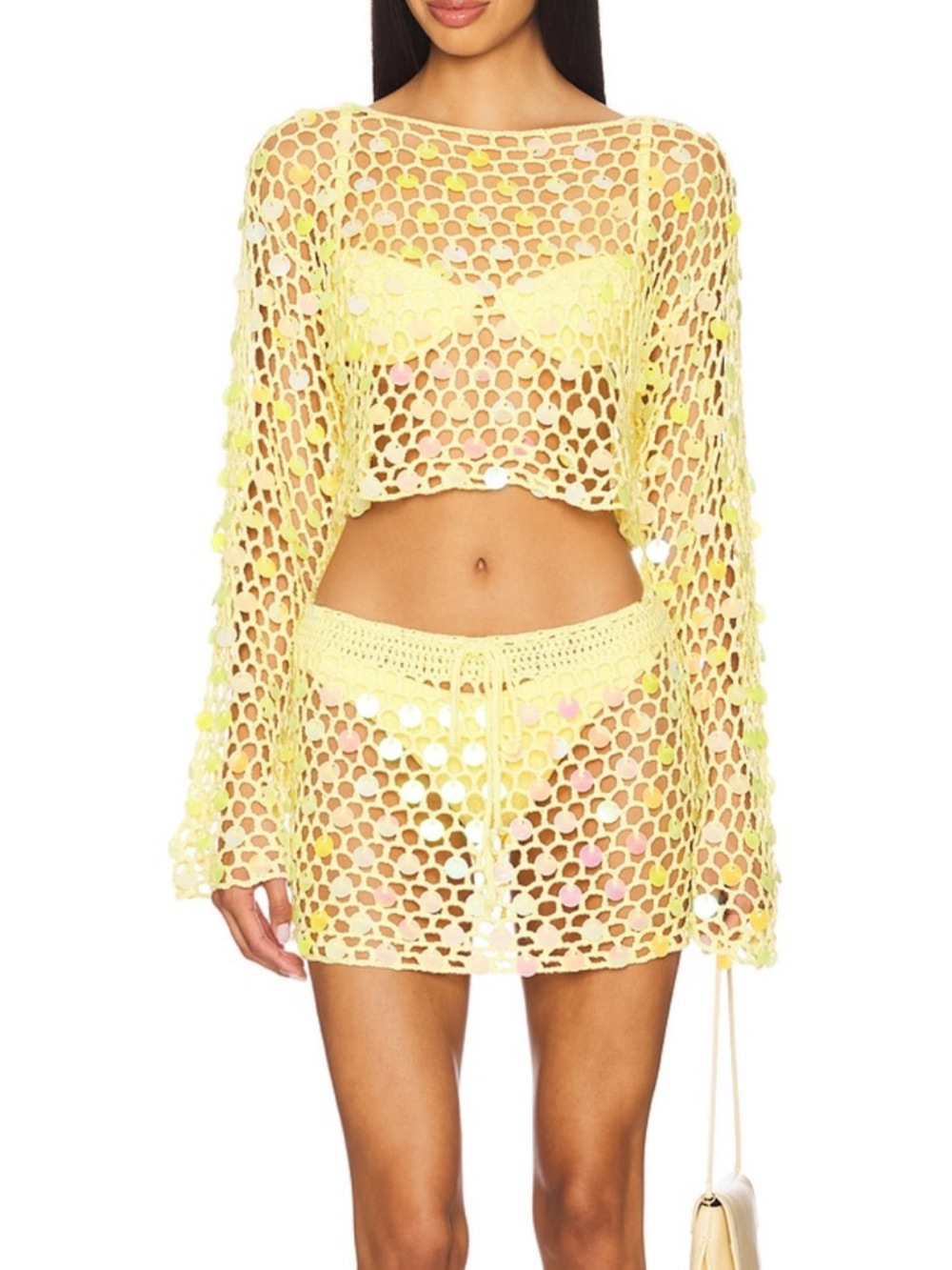 superdown coralie Skirt Set in Baby Yellow